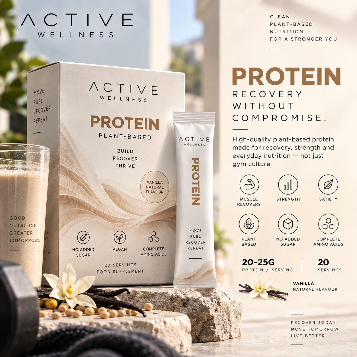 Protein product details and packaging