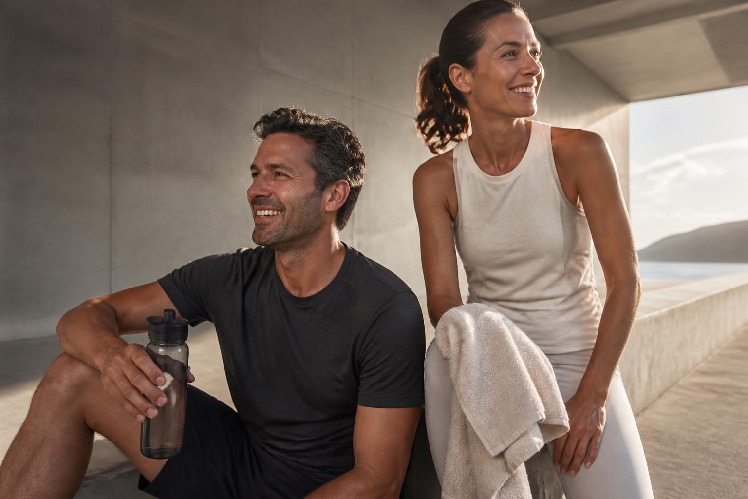 Active couple recovering after movement